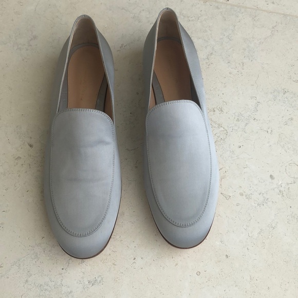 Gianvito Rossi Metallic Satin slip-on loafers - Picture 1 of 8